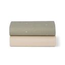 Lençol Ajustável SnuzBaskit - Sage Cross / Cashmere (Pack de 2)