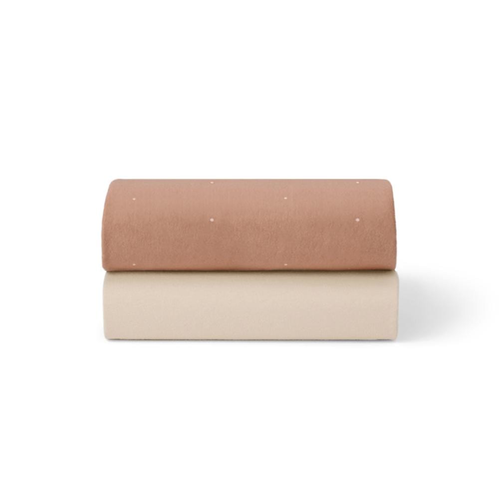 Lençol Ajustável SnuzPod5 - Blush Dot / Cashmere (Pack de 2)