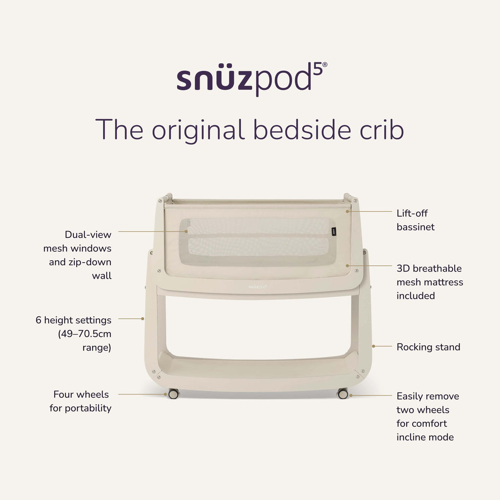 SnuzPod5 Berço de colecho - Cashmere