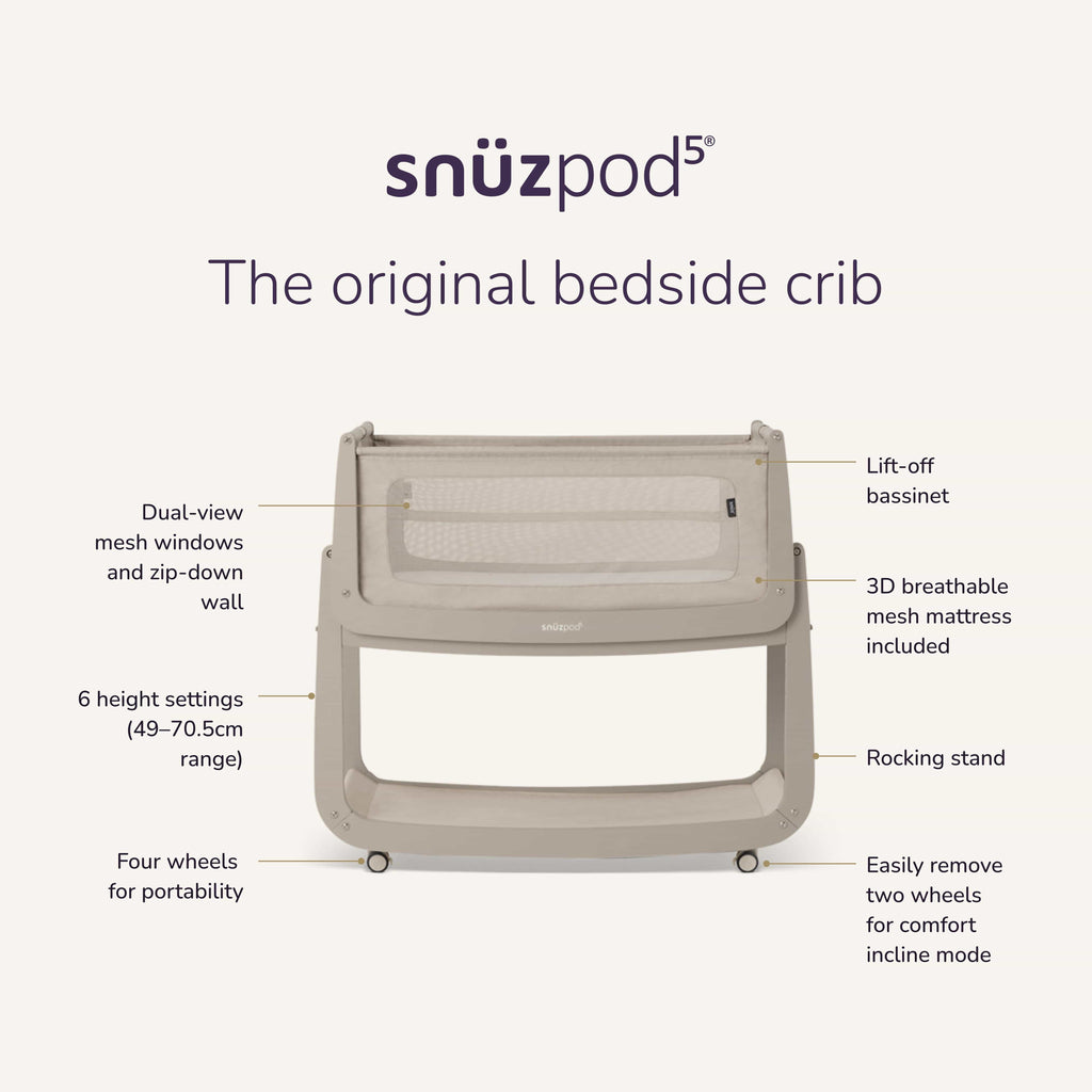SnuzPod5 Berço de colecho - Pebble