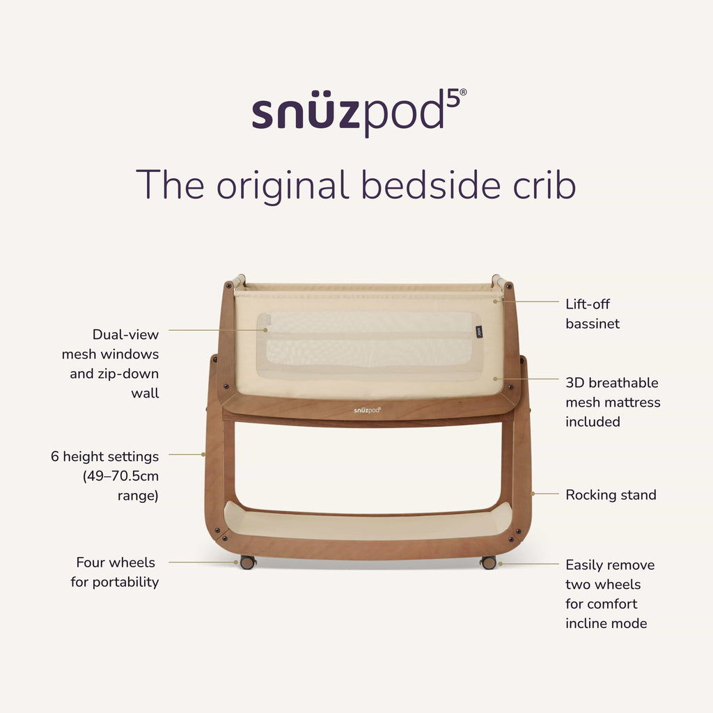 SnuzPod5 Berço de colecho - Walnut